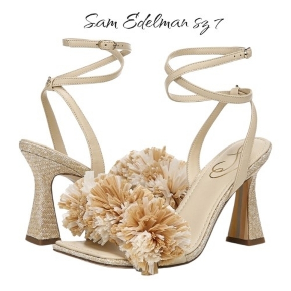 Sam Edelman Shoes - New Sam Edelman Leather Ankle Wrap Heeled Sandals sz 7